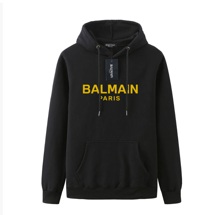 21SS autumn and winter new Balmain balmain cotton letter loose pullover hoodie sweatshirt men and women 705