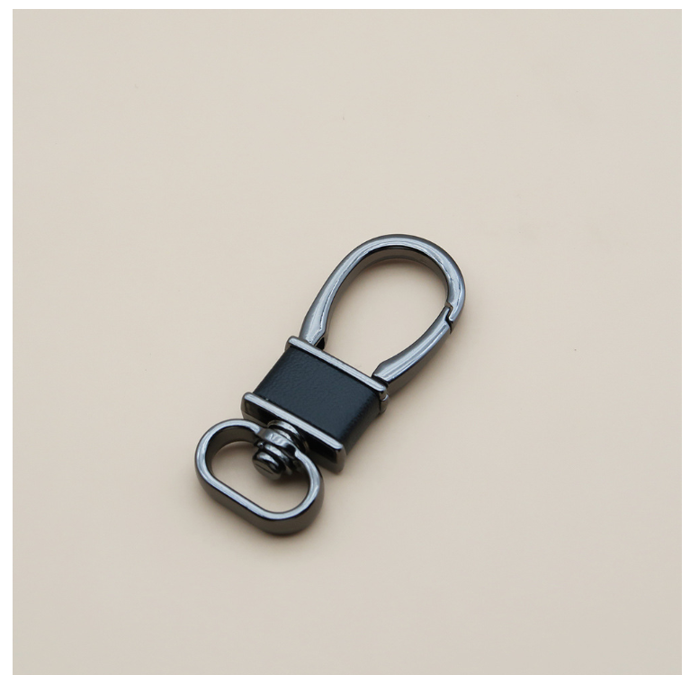 Car leather key chain business key bag hook buckle head universal bag buckle wholesale metal waist bag accessories