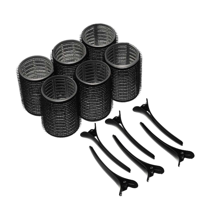 12pcs/set Large Hair Rollers With Clip, Self Holding Rollers For Long/medium/short Hair, Diy Hair Curlers Black Friday