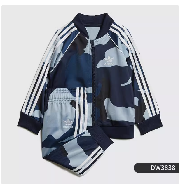 Adidas/Adidas authentic clover infant and toddler casual fashion long-sleeved sports suit ED7669