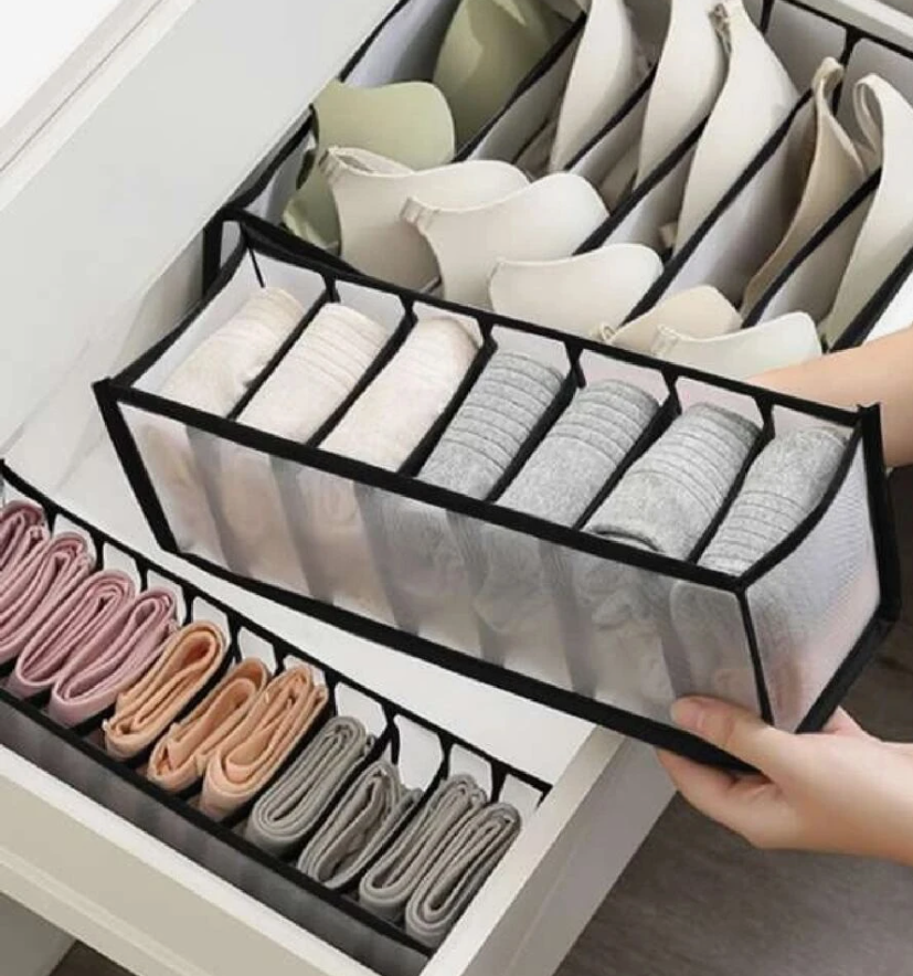 3pcs Underwear Compartment Organizer Socks Underwear Storage Box Drawer Storage Organizer Bag