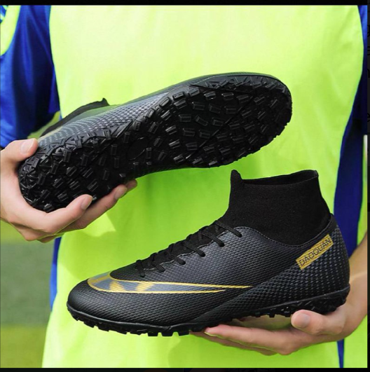 C Ronaldo 2025 new high-top football shoes for men and women students broken nails TF competition AG long nails children's training leather
