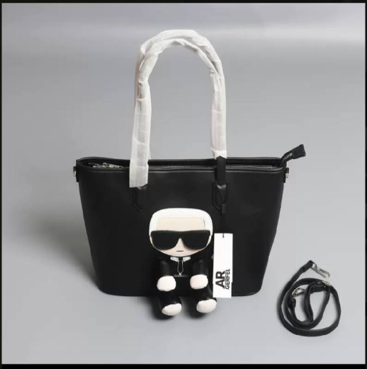 American K-line autumn and winter tote bag cartoon doll decoration full of letters handbag shoulder bag large capacity unisex