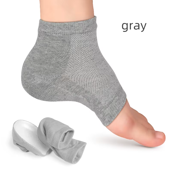 Invisible U-Shaped Silicone Gel Heel Lift Pads Height Increase Insole Socks Cushion Inserts for Men Women Sports Entertainment