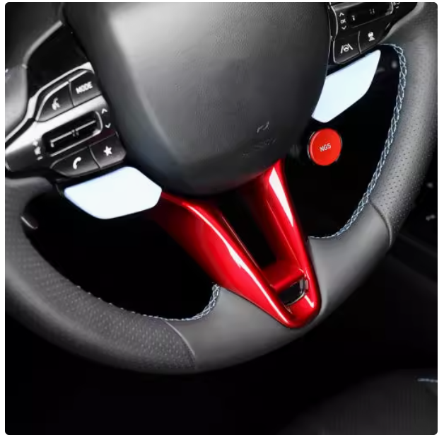 Suitable for Hyundai Elantra N Veloster steering wheel cover carbon fiber decoration modification