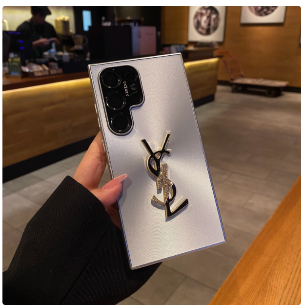 Suitable for Samsung S24 mobile phone case new frosted s24Ultra lens anti-fall Galaxys23u light luxury big brand women's s25 niche s22 hard shell S25uitra Aurora plus protective cover