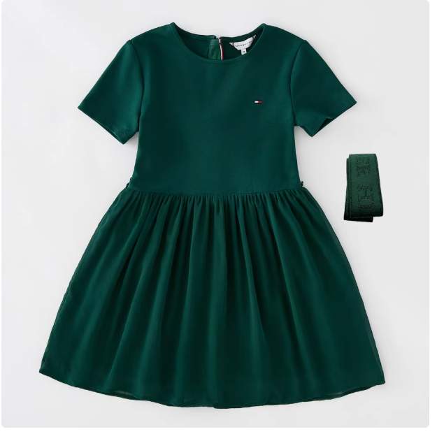 4-16 years old French style girl baby girl modal short-sleeved T-shirt dress mesh splicing dress summer