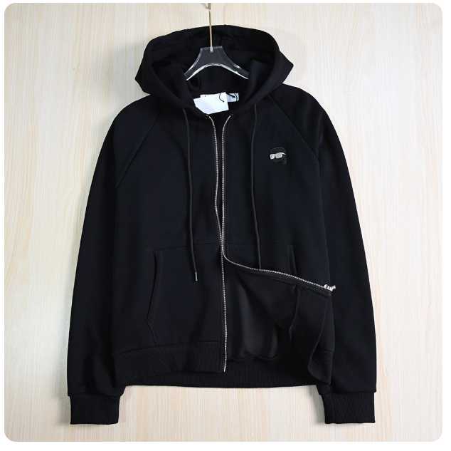 Men's Goods 11/25 American K-line Simple Cotton Hooded Casual Men's Long Sleeve Zipper Open Sweatshirt