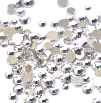 Beautiful decoration non hot fix crystal flat back glass nail rhinestones