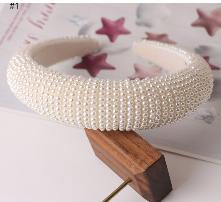 Cross-border exclusive supply of European and American light luxury pearl headbands and hair accessories