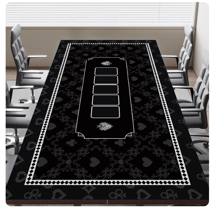 Texas Hold'em poker tablecloth rectangular thickened silent entertainment card mat high-end chess and card room playing card poker tablecloth