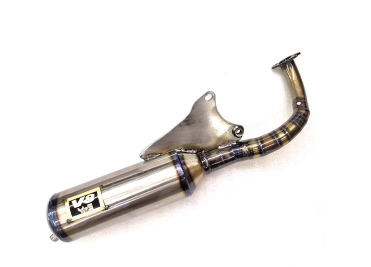 Domestic Taiwanese V8 JOG50 ZR Sail JOG90 with modified 11-section straight exhaust pipe (W004)