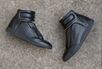 MMV Deacon Men's Genuine Leather High-Top Lace-Up Boots Rubber Sole Round Toe Winter Fashion