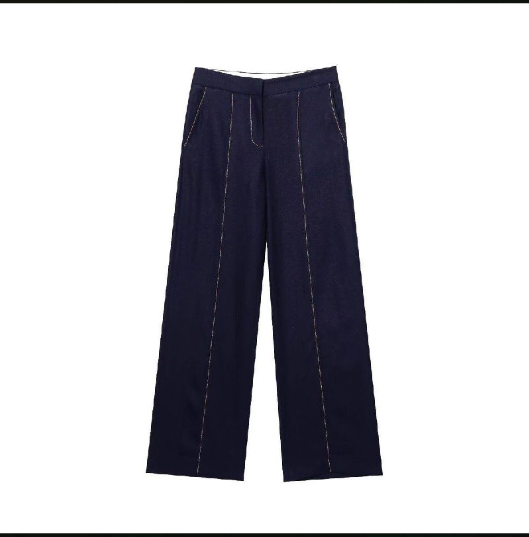 Foreign trade hot 2025 European and American ins style simple niche women's clothing thread with short-sleeved blazer - straight pants