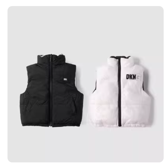 First-class children's light luxury 110-160 double-sided wear autumn and winter children's baby thickened vest cotton waistcoat warm vest