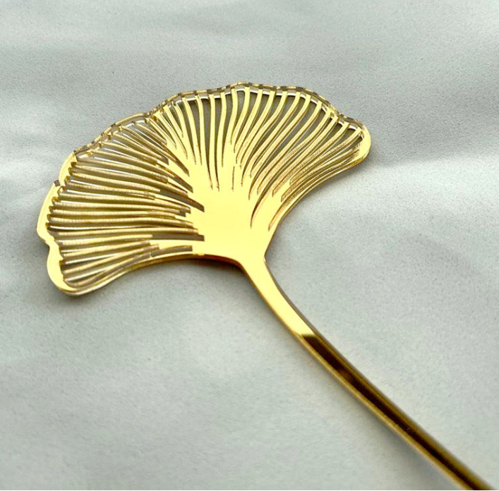 Cross-border ginkgo leaf cake decoration acrylic cake card birthday cake party baking arrangement cake plug-in