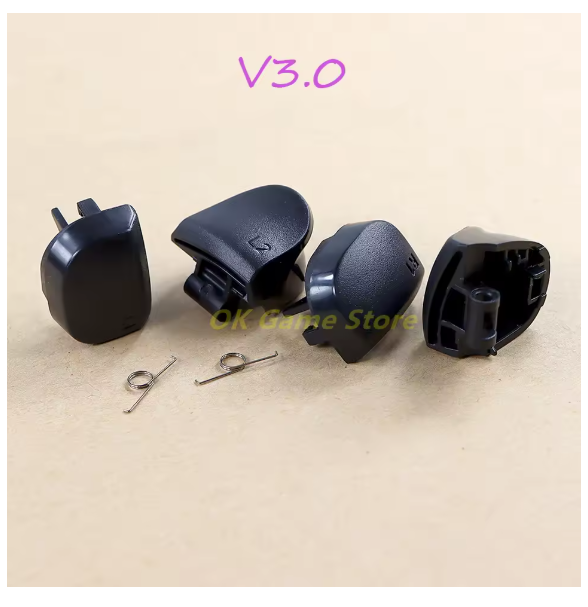 50sets Black L1 R1 L2 R2 Triggers Buttons For PlayStation PS5 V1.0 V2.0 V3.0 Controller Gaming Accessories For PS5 With Spring