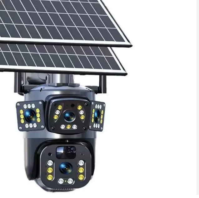 solar camera 4G V360PRO Three eyes and two pictures outdoor solar closed circuit TV PTZ camera 1080P Card 32G