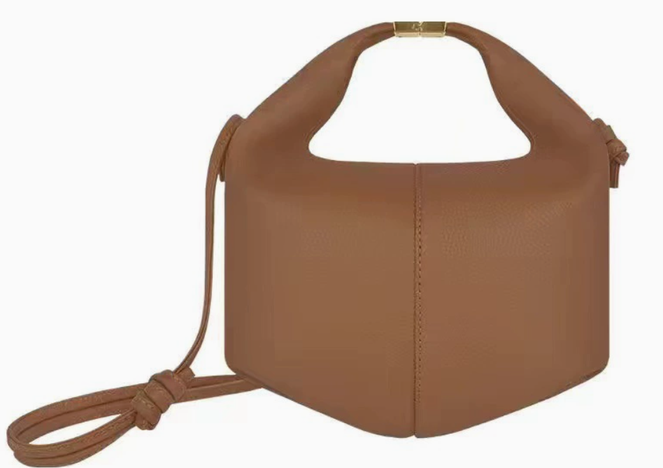 French polene niche high-grade cowhide shoulder messenger bag Mai Chenghuan same style lunch box lunch handbag