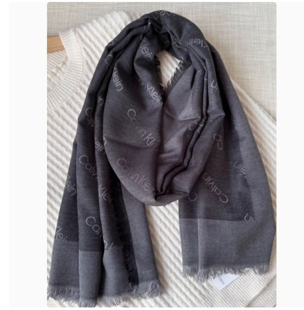 Foreign trade tail single high-intelligence temperament gray versatile men and women's letter exquisite jacquard spring and summer shawl autumn and winter scarf