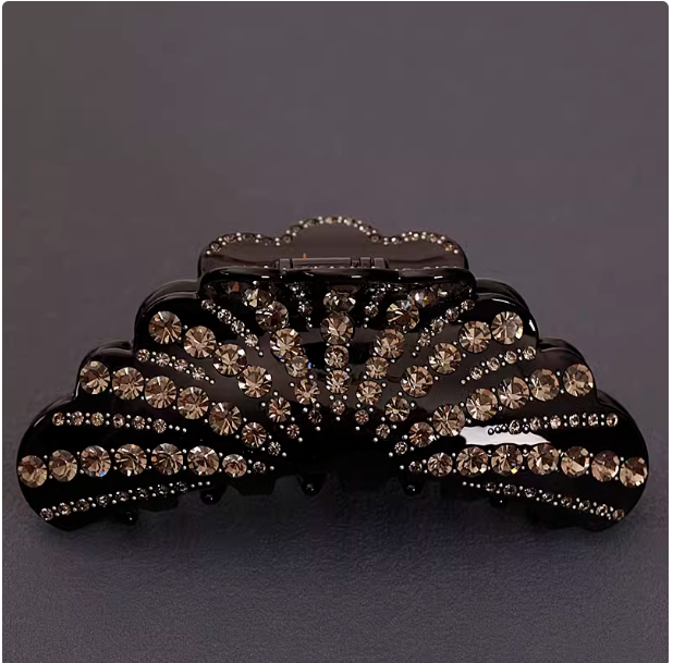 Hair clip for women with large hair volume and rhinestone hair clip for back of head bun Korean temperament mother high-end clip headdress