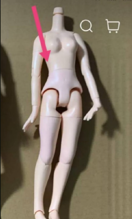 Bulk az body 19 joints small doll body multi-joint body suitable for Lijia modified doll general muscle black muscle