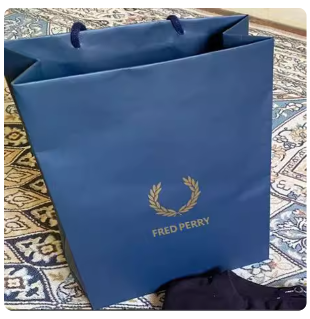 Shopping gift paper bags, returned together with the returned goods