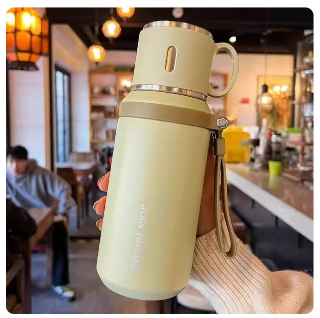 316 stainless steel thermos cup for women, food grade water cup for students, high value, large capacity cup for brewing tea with lid for going out