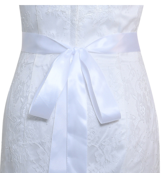 Yurapan S233 Extended Dress Ribbon Waist Belt, European and American Luxury Bridal Belt, Wide and Fully Rhinestone Belt Wholesale