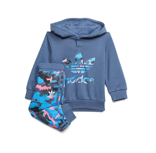 Adidas/Adidas Children's CAMO HOODIE SET Sports Long Sleeve Set HK0319