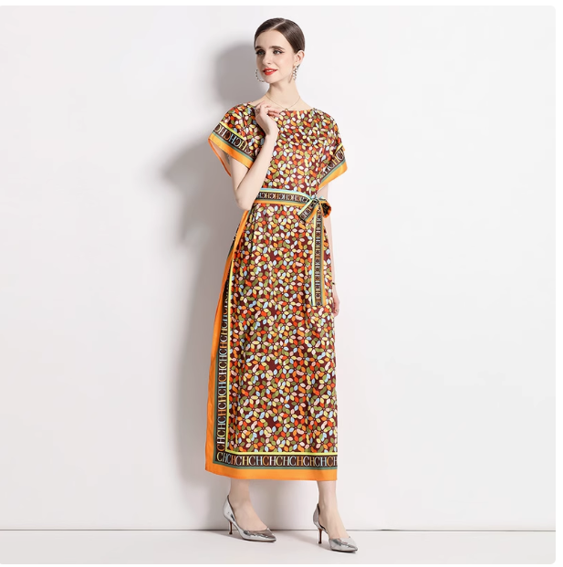 Clearance sale~ Counter withdraws 2023 new products European and American fashion all-match one-shoulder loose lace dress