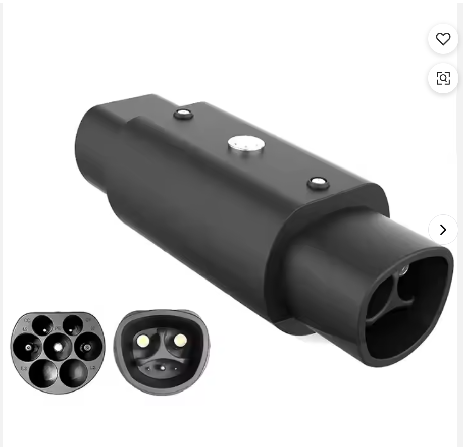 Tesla to GB/T Converter EV Charging Adapter AC 250V 32A Single Phase Tesla Charger Connector for Tesla Model 3//X/Y/S