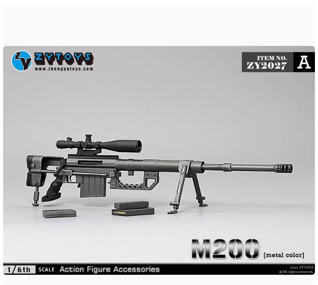 Spot ZYTOYS 1/6 ZY2027 M200 sniper rifle weapon model cannot be fired