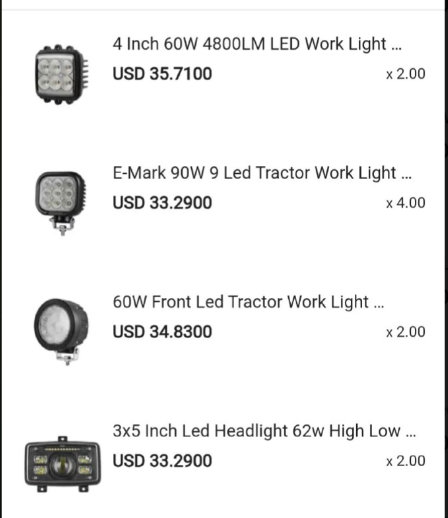 4 Inch 60W 4800LM LED Work Light 6000K Flood for Tractor & Agriculture Farm Lighting