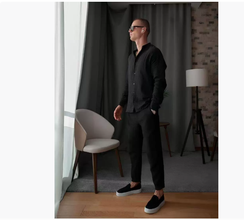 Cross-border 2025 European and American new men's casual sports long-sleeved