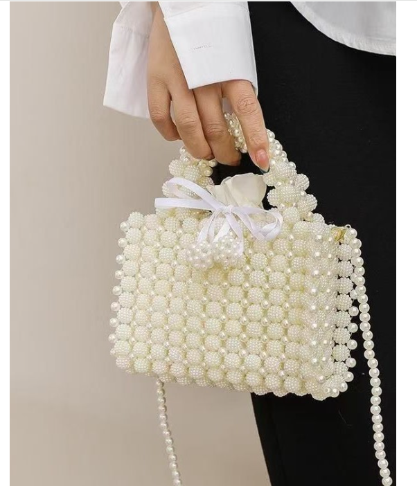 Cross-border Yangmei Beaded Bag, Niche Handbag, Handmade Bag, Versatile High-End Crossbody Bag, Pearl Bag