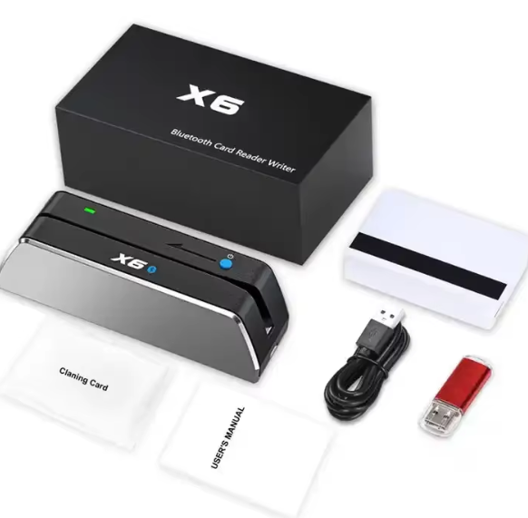 Hot Sale MSRX6 MSRX6BT Credit Card Writer Chip Reader Writer with EMV PCI Certificate Blueteeth Mpos Magnetic Card Reader