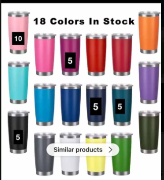 Customized logo 20oz Travel Tumbler Cups Double Wall Stainless Steel Coffee Tumbler with Lids and Straws