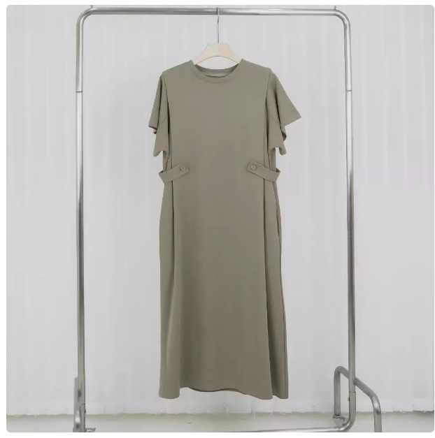 Fat mm extra large size 300 pounds European station waist straight skirt female summer new meat-covering French short-sleeved dress