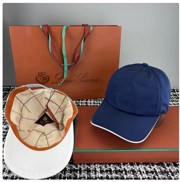 Loro Pi**a baseball cap summer duckbill cap leisure Loro Pi**a embroidery leisure sun hat old money style new noble