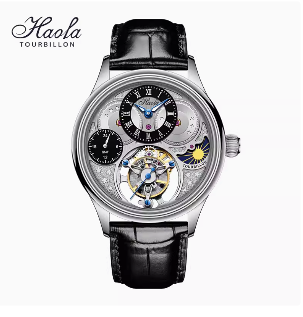 Hofa flying tourbillon watch men's mechanical watch manual hollow top ten multifunctional watches trendy gift brand