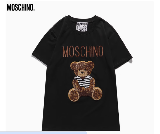 Printed letter logo bear new Korean loose printed letter short-sleeved T-shirt