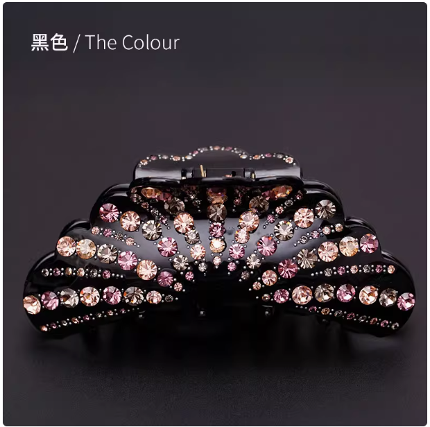 High-end hair accessories inlaid with diamonds, large hair clips, hair clips, multi-clip hair clips, Korean style hair flower back head hair clips