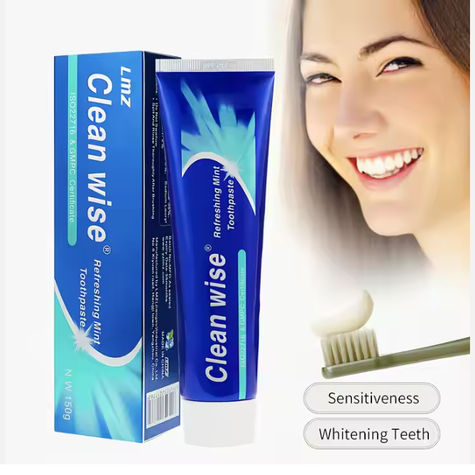 In Stock 150g Mint Flavor Fluoride Toothpaste Wholesale For Sensitive Teeth Bleeding Gums Plaque Removal