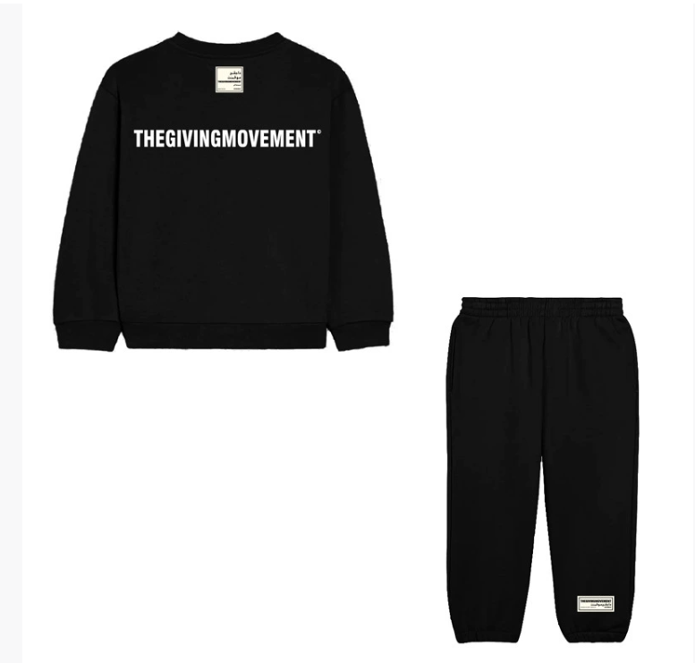 Children's Wear | 100% Cotton Dopamine Solid Color Men's and Women's Crewneck Wear Jacket + Pants and Velvet Suit Two-Piece Set