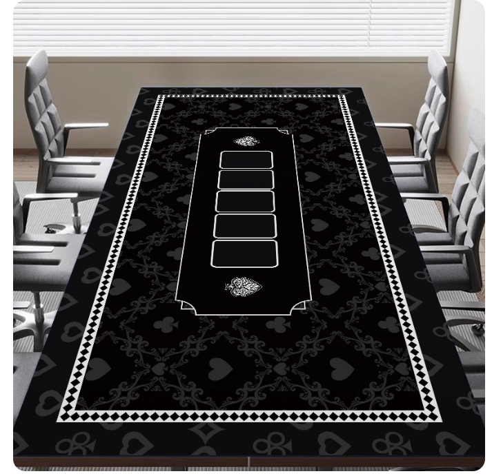 Texas Hold'em poker tablecloth rectangular thickened silent entertainment card mat high-end chess and card room playing card poker tablecloth