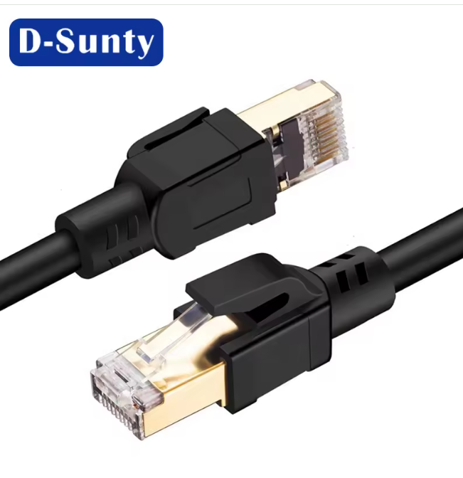 Highest Speed Cat8 BC Ethernet Cable Cat 8 RJ45 Gold Plated 30m 40Gbps SFTP Patch Cord Stranded Wire Telecommunication Cables