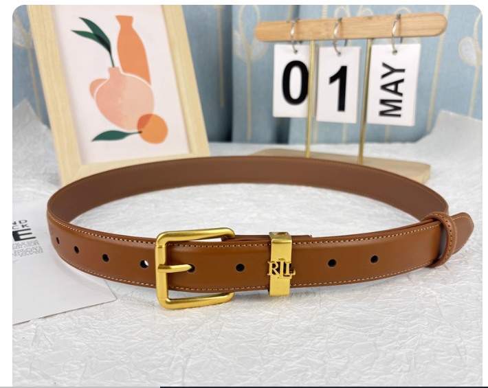 Women's leather belt versatile decorative suit belt retro simple high-end black ins style jeans belt