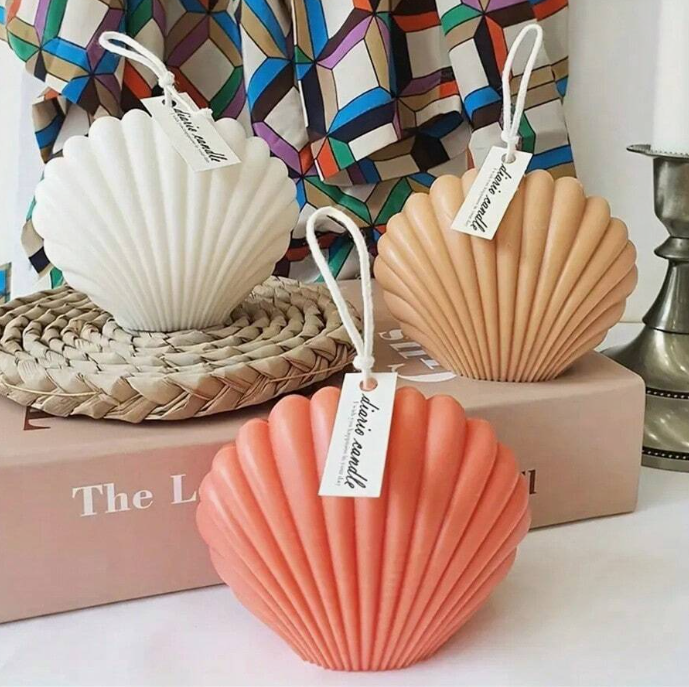 3D Seashell Shaped Silicone Mold DIY Handmade Aromatherapy Candle Gypsum Mold Home Decoration 1pc/5pcs