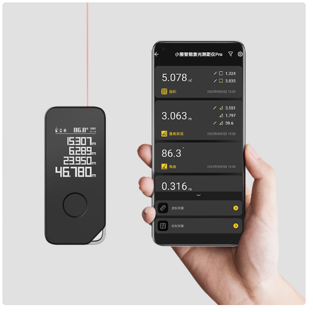 HOTO Monkey Intelligent Laser Rangefinder Pro Electronic Ruler Infrared Measuring Ruler High Precision Measuring Instrument Tool